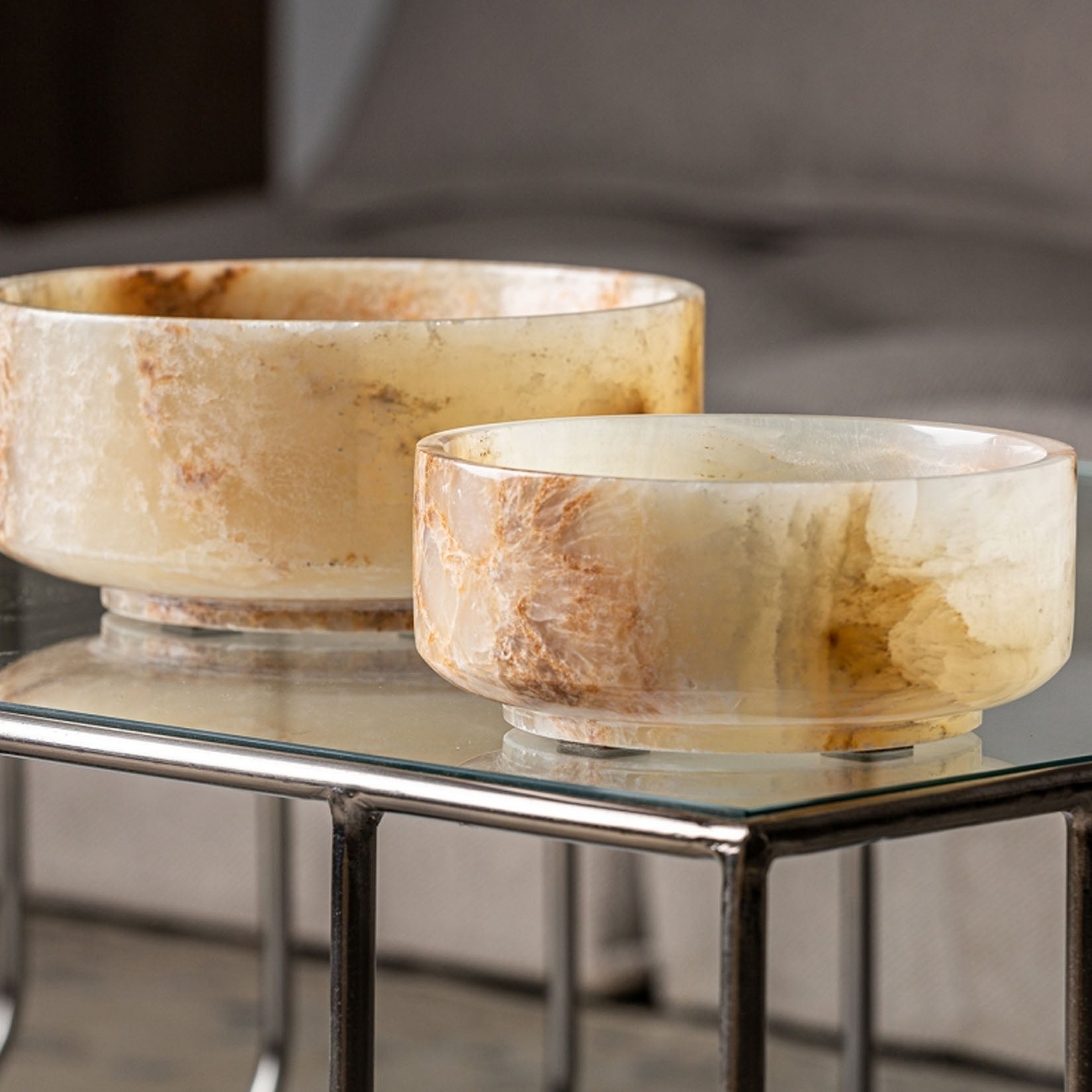 Set of 2 Onyx Centerpieces