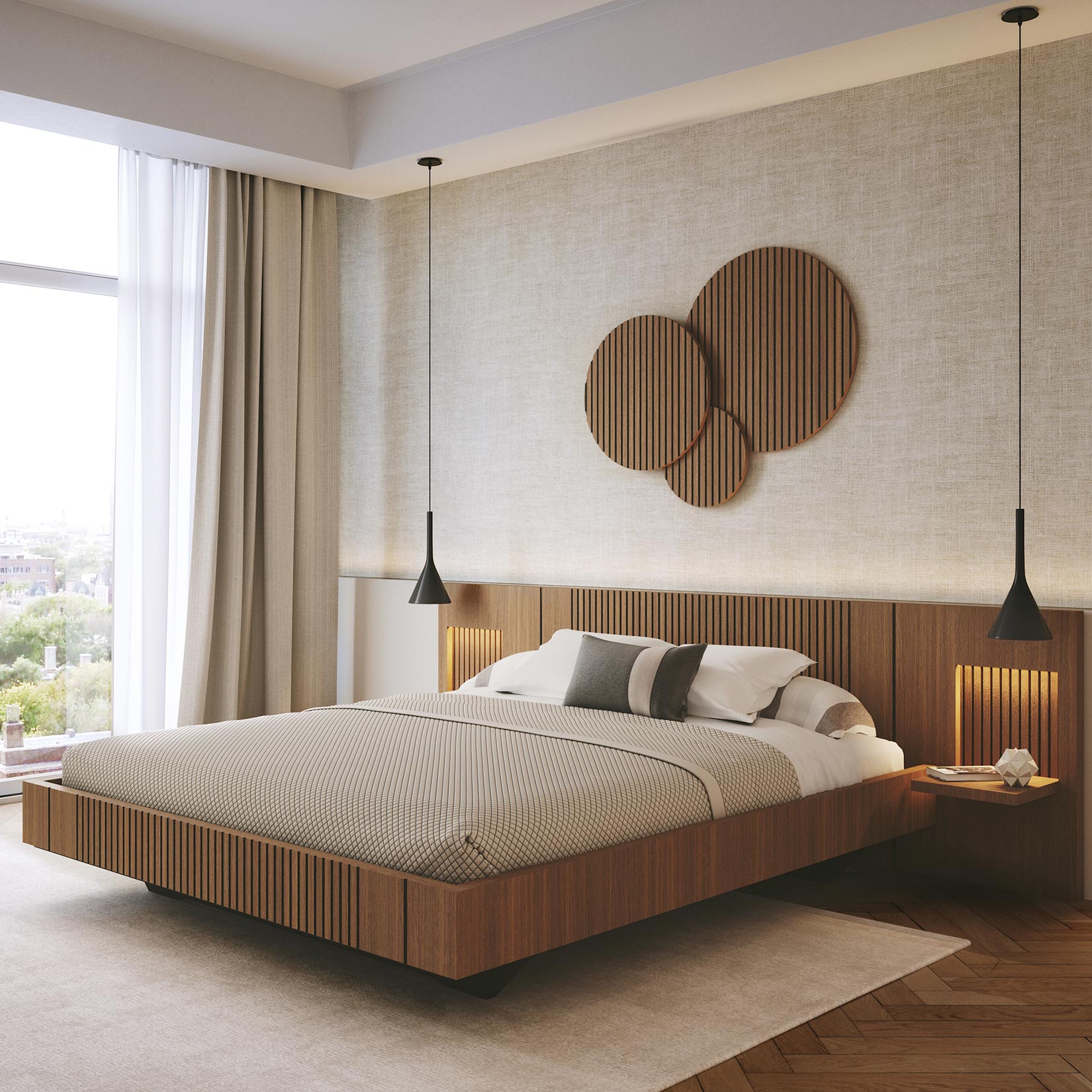 Woodtale Piana Full Bed with Shelves