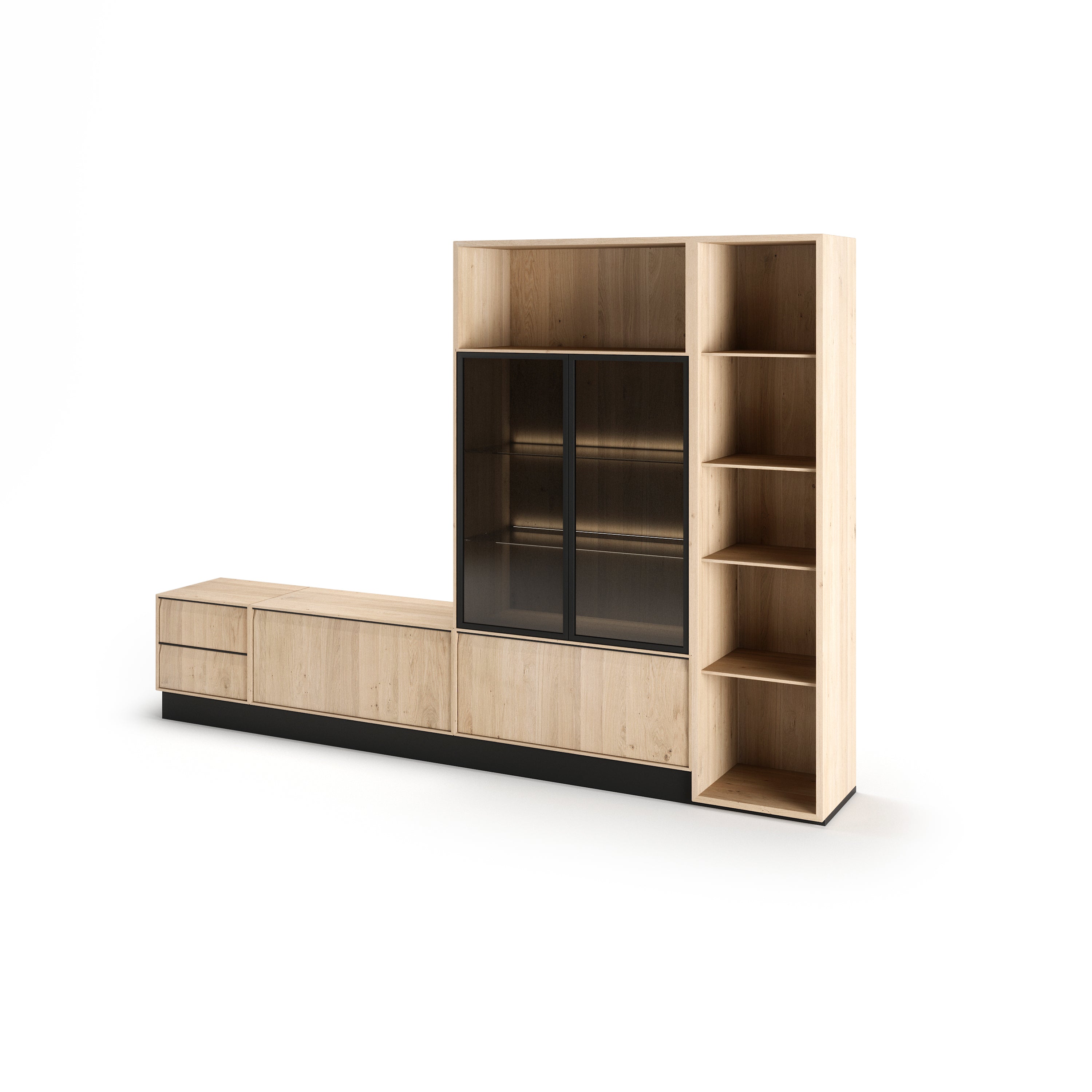 Composição TV  Porto 276cm 4 gavetas e prateleiras