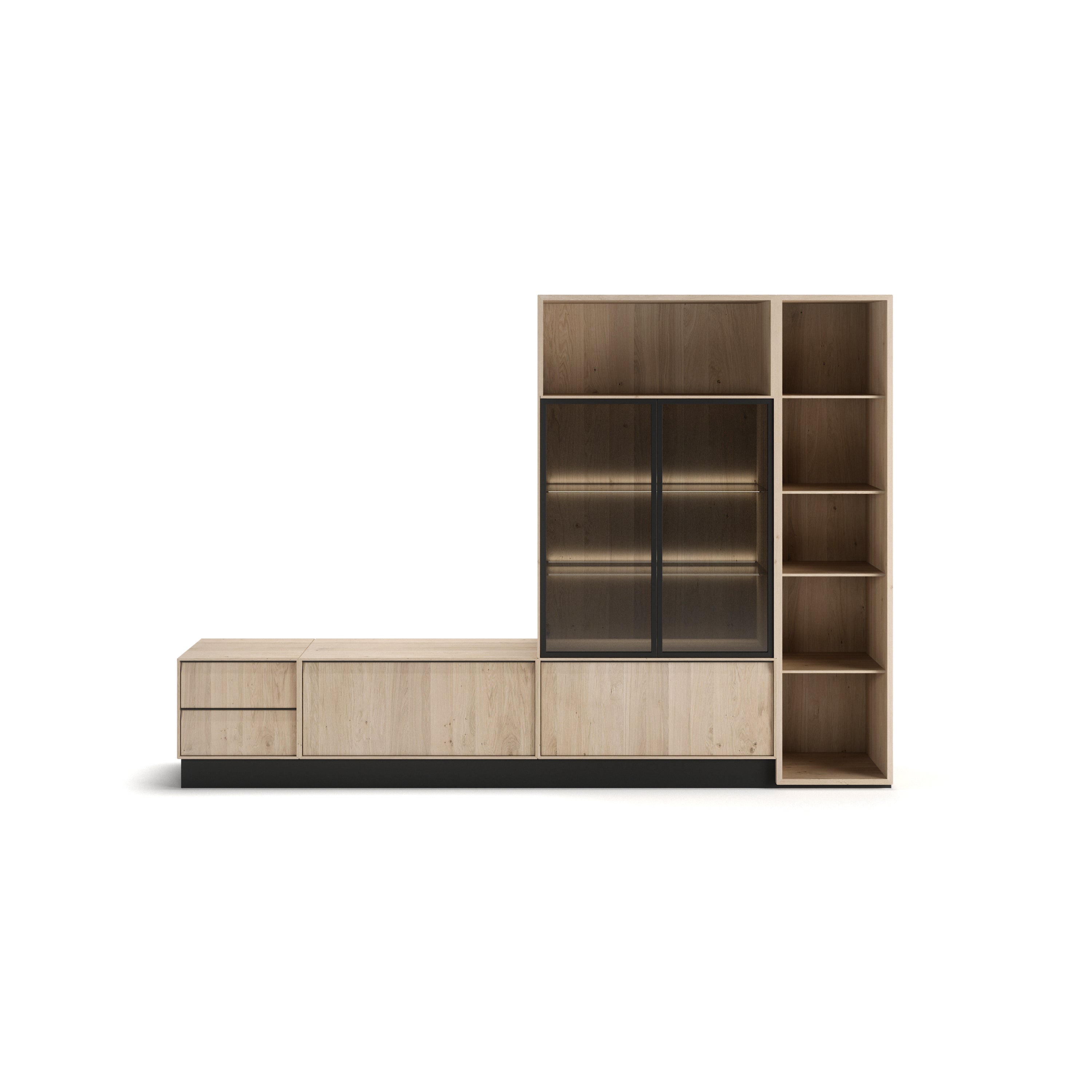 Composição TV  Porto 276cm 4 gavetas e prateleiras