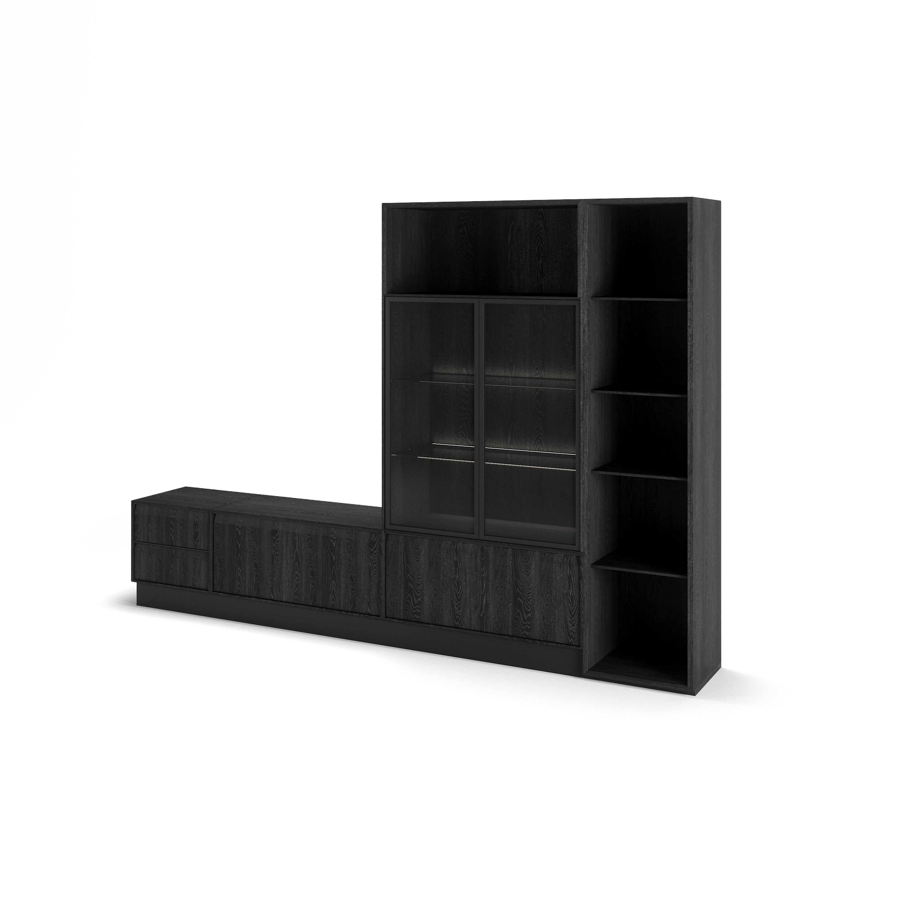 Composição TV  Porto 276cm 4 gavetas e prateleiras