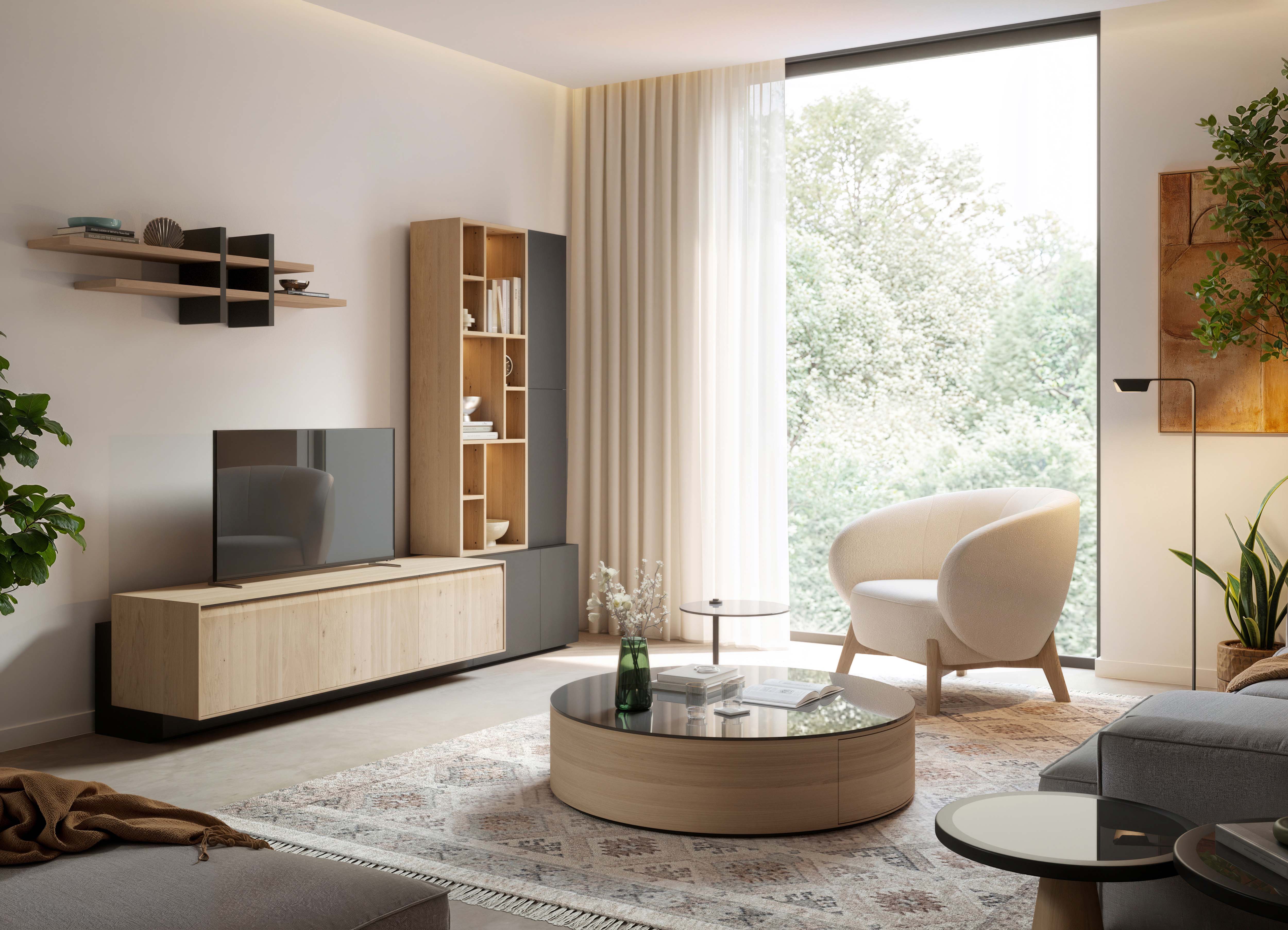 Vitrina alta Porto com 4 portas e nichos