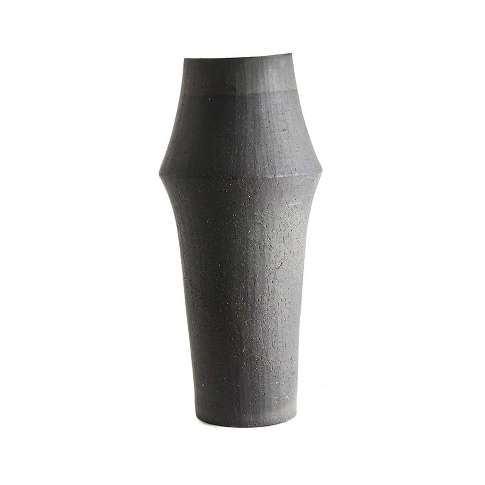 Angon XL vase in black ceramic