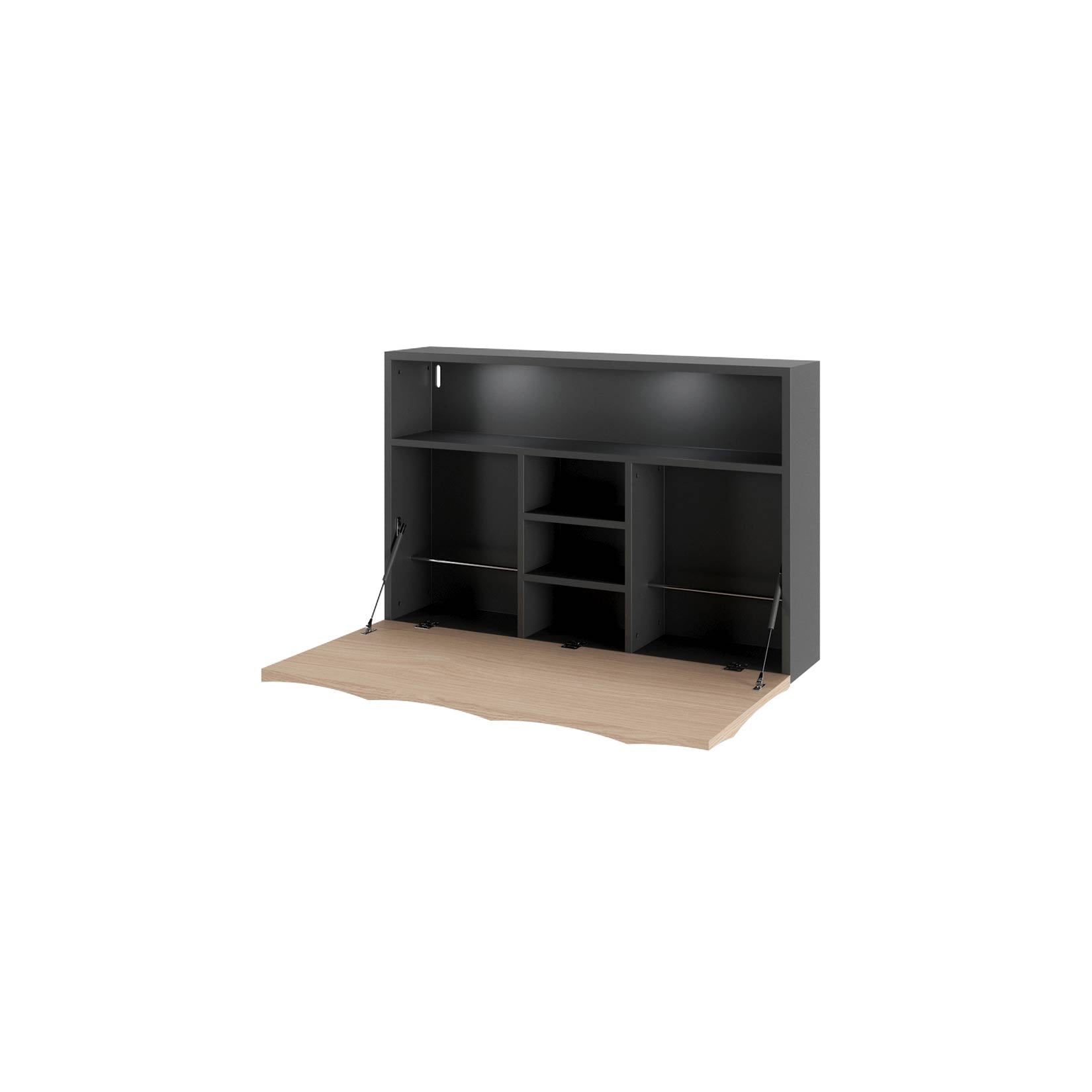 Monte Carlo wall-mounted desk with folding flap