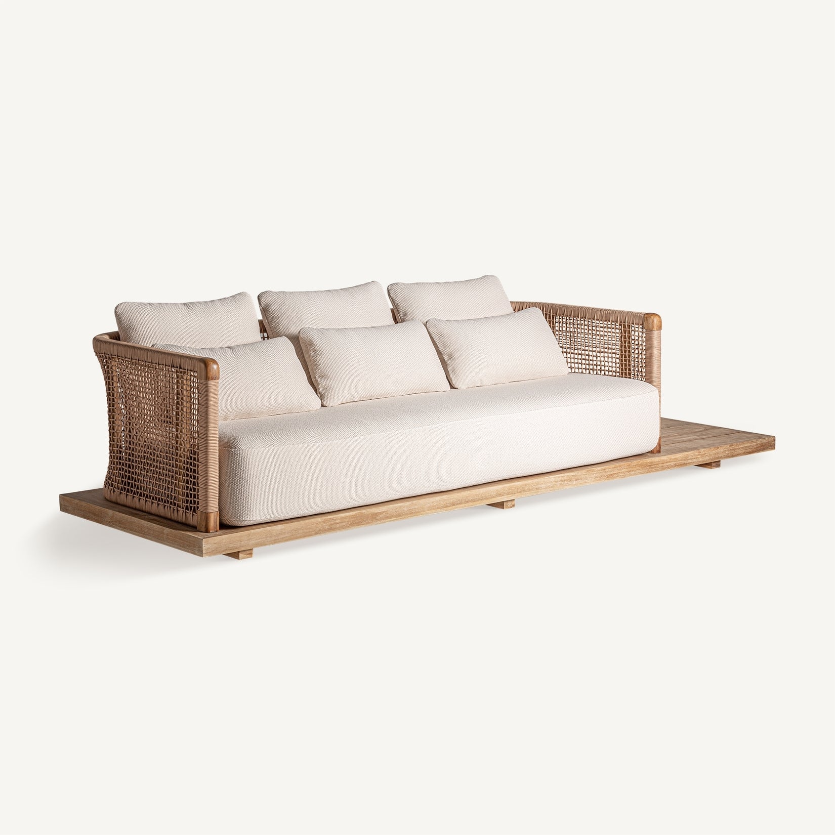 Trena sofa with wooden base
