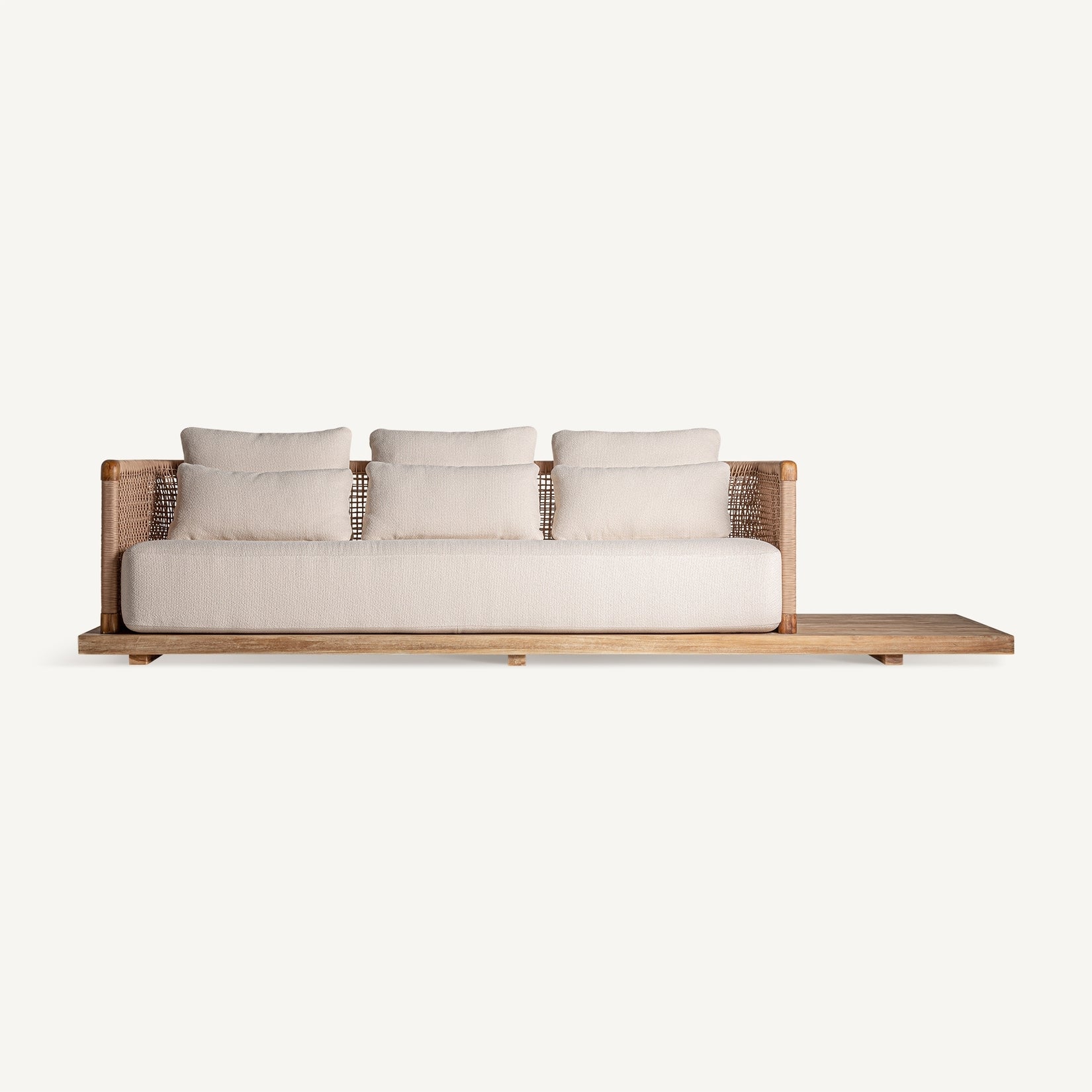 Trena sofa with wooden base