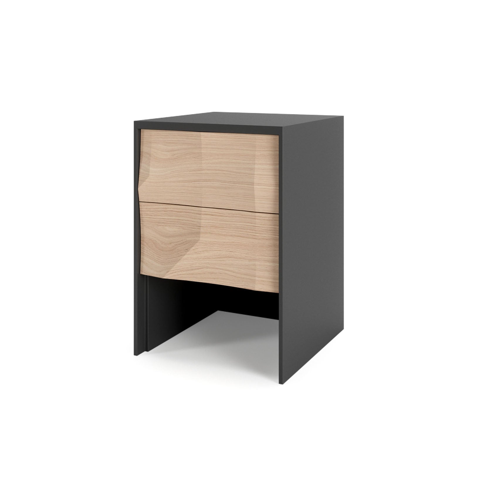 Monte Carlo bedside table with 2 drawers and 1 niche