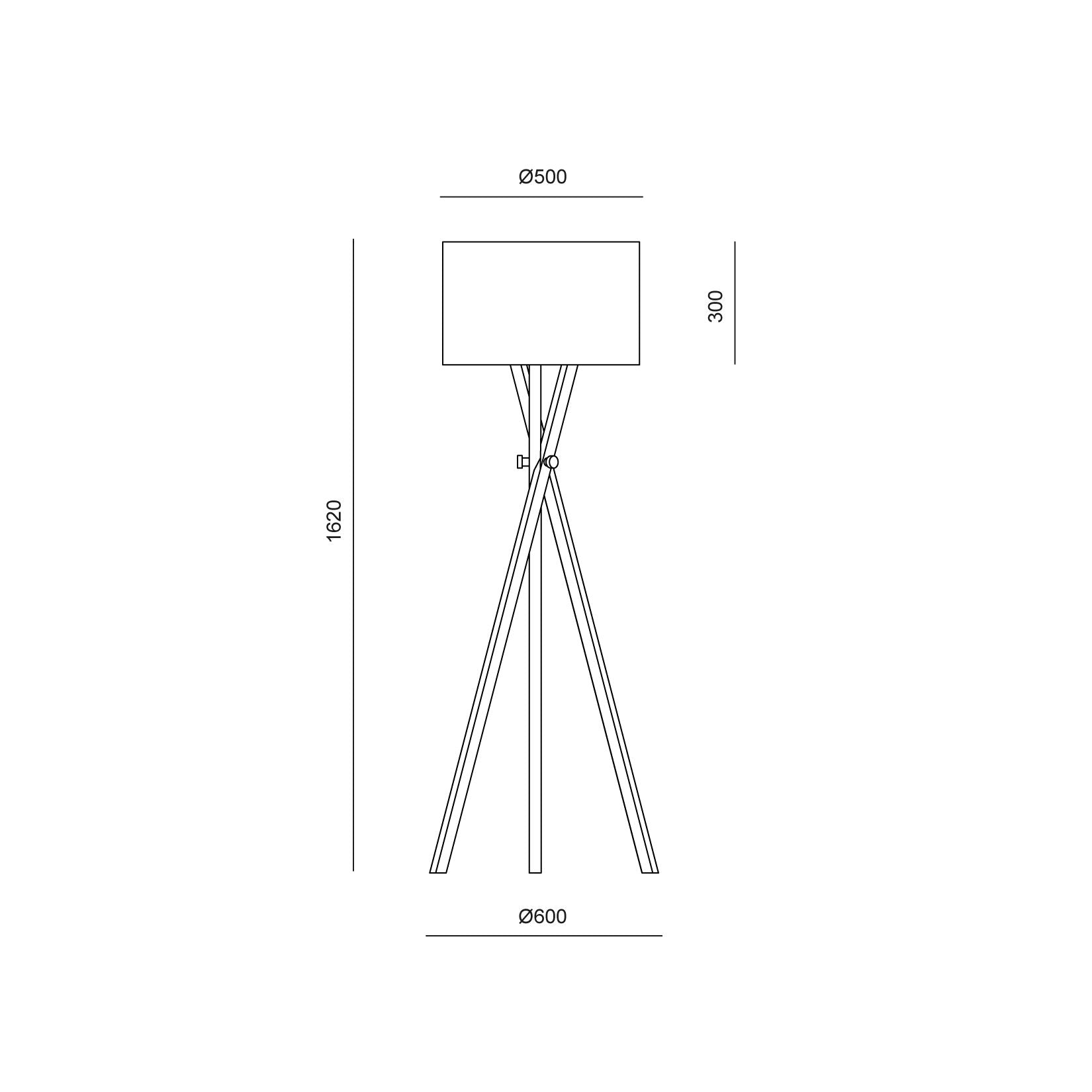 Cot floor lamp