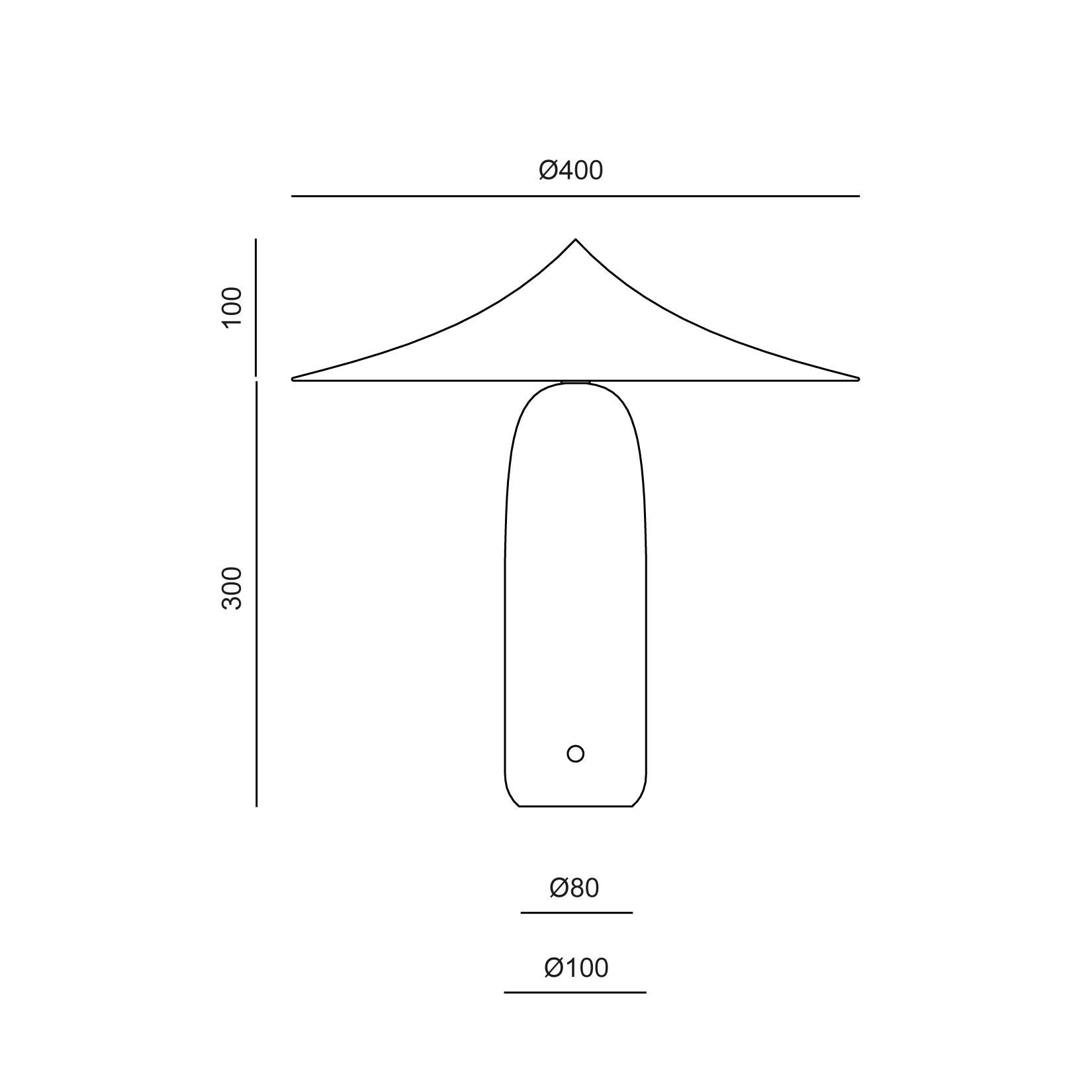 Kine black table lamp