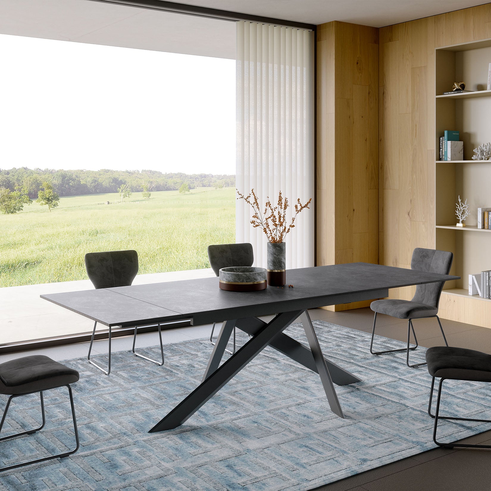 Milano extendable dining table 