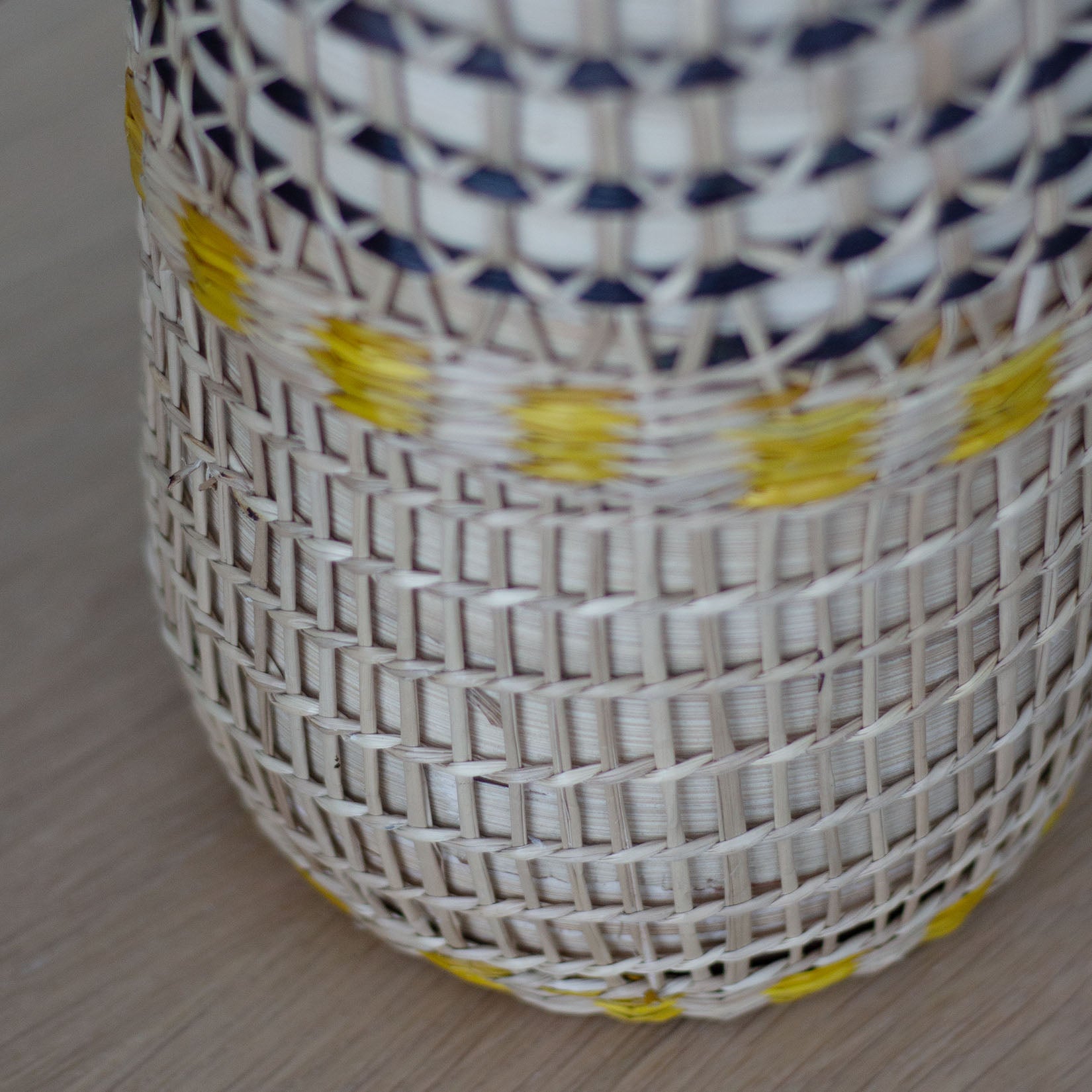 Tall straw basket