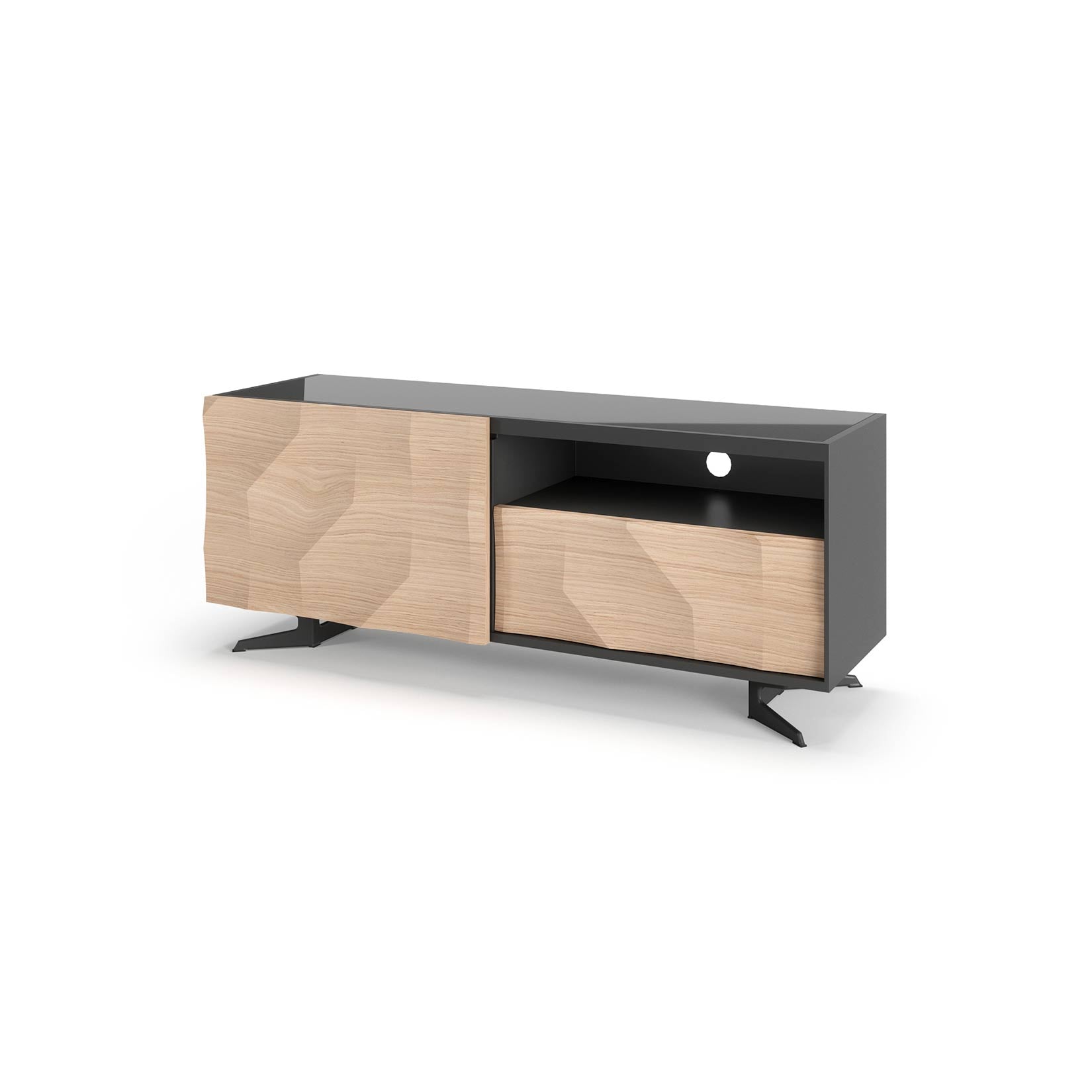 Monte Carlo TV cabinet with 2 doors and 1 niche